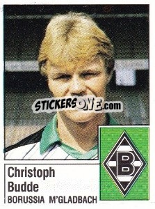 Sticker Chistoph Budde - German Football Bundesliga 1986-1987 - Panini