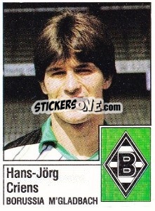 Cromo Hans-Jörg Criens - German Football Bundesliga 1986-1987 - Panini