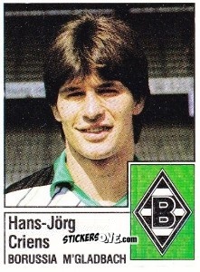 Cromo Hans-Jörg Criens - German Football Bundesliga 1986-1987 - Panini