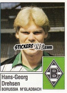 Sticker Hans-Georg Drehsen - German Football Bundesliga 1986-1987 - Panini
