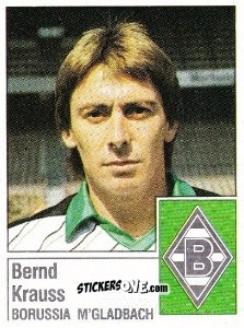 Cromo Bernd Krauss - German Football Bundesliga 1986-1987 - Panini