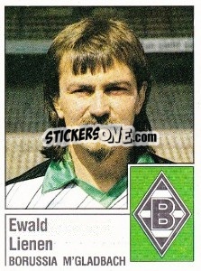 Sticker Ewald Lienen - German Football Bundesliga 1986-1987 - Panini