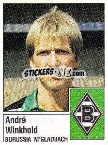 Sticker Andre Winkhold - German Football Bundesliga 1986-1987 - Panini