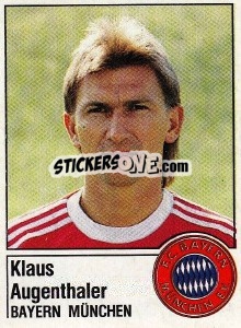 Cromo Klaus Augenthaler - German Football Bundesliga 1986-1987 - Panini