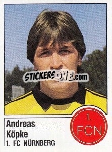 Cromo Andreas Köpke - German Football Bundesliga 1986-1987 - Panini