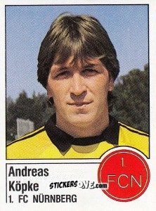 Sticker Andreas Köpke - German Football Bundesliga 1986-1987 - Panini