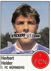 Cromo Herbert Heider - German Football Bundesliga 1986-1987 - Panini