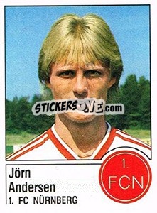 Cromo Jörn Andersen - German Football Bundesliga 1986-1987 - Panini