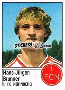 Sticker Hans-Jürgen Brunner - German Football Bundesliga 1986-1987 - Panini