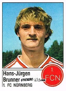 Cromo Hans-Jürgen Brunner - German Football Bundesliga 1986-1987 - Panini