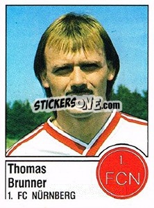 Sticker Thomas Brunner - German Football Bundesliga 1986-1987 - Panini