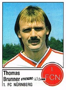 Sticker Thomas Brunner - German Football Bundesliga 1986-1987 - Panini