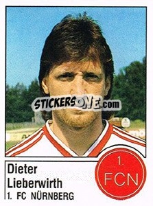Sticker Dieter Lieberwirth - German Football Bundesliga 1986-1987 - Panini