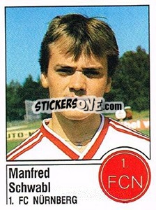 Sticker Manfred Schwabl - German Football Bundesliga 1986-1987 - Panini