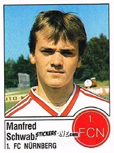 Cromo Manfred Schwabl - German Football Bundesliga 1986-1987 - Panini