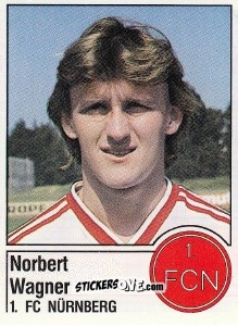 Cromo Norbert Wagner - German Football Bundesliga 1986-1987 - Panini