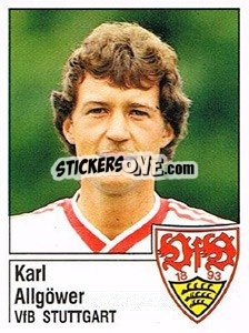 Sticker Karl Allgöwer - German Football Bundesliga 1986-1987 n. 291 - Panini