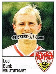 Cromo Leo Bunk - German Football Bundesliga 1986-1987 - Panini