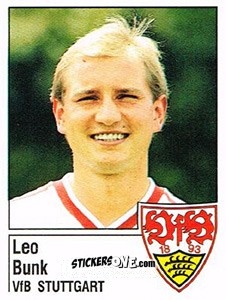 Sticker Leo Bunk - German Football Bundesliga 1986-1987 n. 294 - Panini
