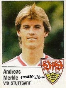 Sticker Andreas Merkle - German Football Bundesliga 1986-1987 n. 297 - Panini