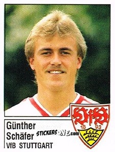 Sticker Gunther Schäfer - German Football Bundesliga 1986-1987 - Panini