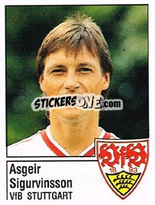 Cromo Asgeir Sigurvinsson - German Football Bundesliga 1986-1987 - Panini