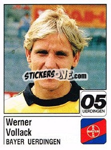 Sticker Werner Vollack - German Football Bundesliga 1986-1987 - Panini