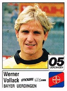 Sticker Werner Vollack - German Football Bundesliga 1986-1987 - Panini