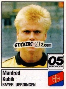 Sticker Manfred Kubik - German Football Bundesliga 1986-1987 - Panini