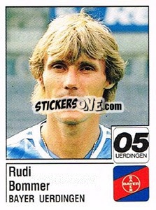 Cromo Rudi Bommer - German Football Bundesliga 1986-1987 - Panini