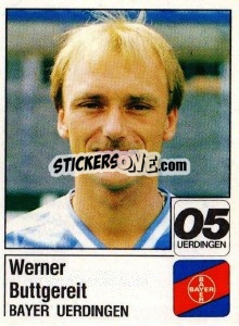 Sticker Werner Buttgereit - German Football Bundesliga 1986-1987 - Panini