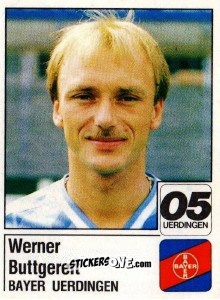 Figurina Werner Buttgereit - German Football Bundesliga 1986-1987 - Panini