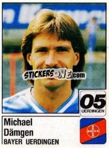 Cromo Michael Dämgen - German Football Bundesliga 1986-1987 - Panini