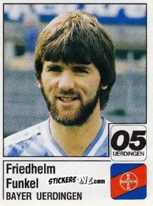 Cromo Friedhelm Funkel - German Football Bundesliga 1986-1987 - Panini