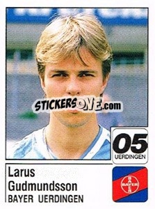 Cromo Larus Gudmundsson - German Football Bundesliga 1986-1987 - Panini