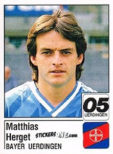 Sticker Matthias Herget - German Football Bundesliga 1986-1987 - Panini