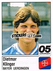Cromo Dietmar Klinger - German Football Bundesliga 1986-1987 - Panini