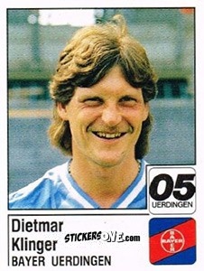 Figurina Dietmar Klinger - German Football Bundesliga 1986-1987 - Panini