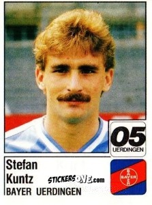 Sticker Stefan Kuntz - German Football Bundesliga 1986-1987 - Panini