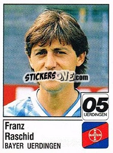 Sticker Franz Raschid - German Football Bundesliga 1986-1987 - Panini