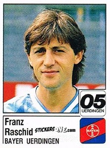 Cromo Franz Raschid - German Football Bundesliga 1986-1987 - Panini