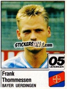 Cromo Frank Thommessen - German Football Bundesliga 1986-1987 - Panini