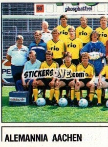 Cromo Mannschaftsbild Alemannia Aachen - German Football Bundesliga 1986-1987 - Panini