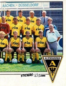 Figurina Mannschaftsbild Alemannia Aachen - German Football Bundesliga 1986-1987 - Panini