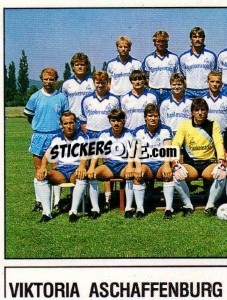 Sticker Mannschaftsbild Viktoria Aschaffenburg - German Football Bundesliga 1986-1987 - Panini
