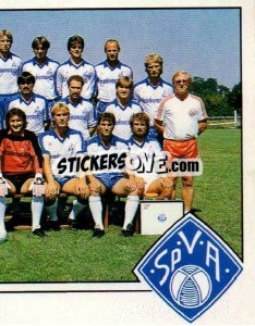 Cromo Mannschaftsbild Viktoria Aschaffenburg - German Football Bundesliga 1986-1987 - Panini