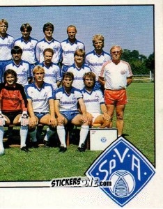 Cromo Mannschaftsbild Viktoria Aschaffenburg - German Football Bundesliga 1986-1987 - Panini