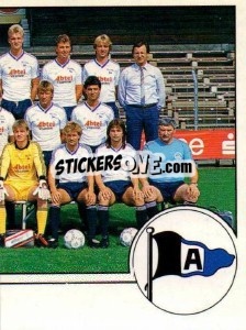 Cromo Mannschaftsbild Arminia Bielefeld - German Football Bundesliga 1986-1987 - Panini