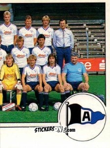 Cromo Mannschaftsbild Arminia Bielefeld - German Football Bundesliga 1986-1987 - Panini