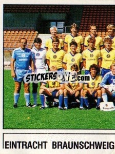 Sticker Mannschaftsbild Eintracht Braunschweig - German Football Bundesliga 1986-1987 - Panini